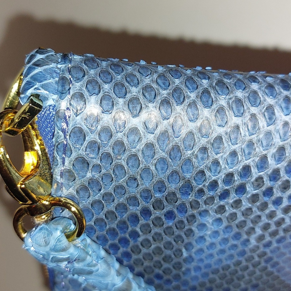 Taxidermy Blue Python Maggie Classic Wallet - Picture 14 of 15